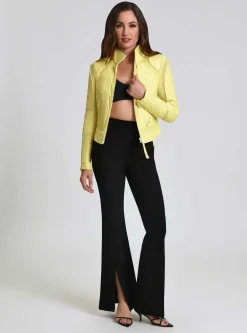 Store Leather Moto Mesh Jacket Women Motos