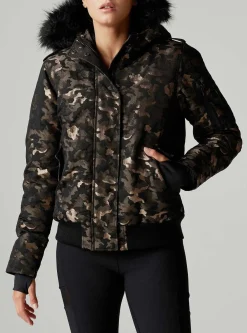 Outlet Lurex Camo Hayden Bomber Women Puffers & Coats