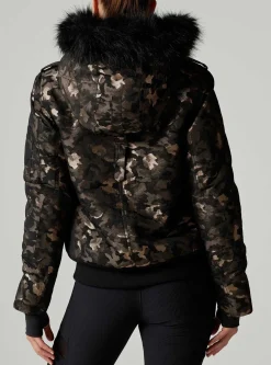 Outlet Lurex Camo Hayden Bomber Women Puffers & Coats