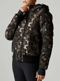 Outlet Lurex Camo Hayden Bomber Women Puffers & Coats