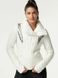 Best Sale Metallic Motion Panel Puffer - Down Filled Women Puffers & Coats