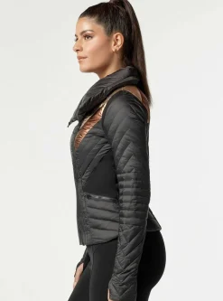 Best Metallic Motion Panel Puffer - Down Filled Women Puffers & Coats