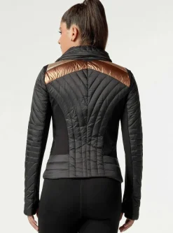 Best Metallic Motion Panel Puffer - Down Filled Women Puffers & Coats