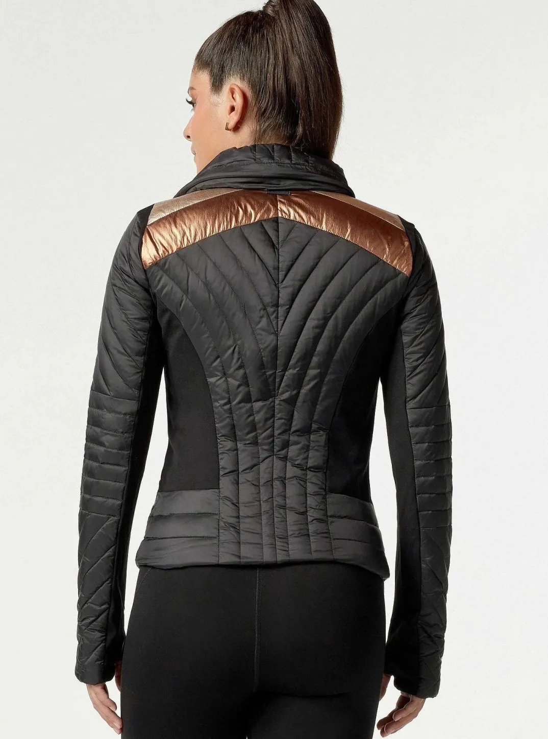 Best Metallic Motion Panel Puffer - Down Filled Women Puffers & Coats