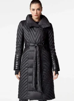 Cheap Motion Panel Down Filled Maxi Coat Women Puffers & Coats