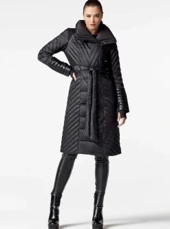 Cheap Motion Panel Down Filled Maxi Coat Women Puffers & Coats