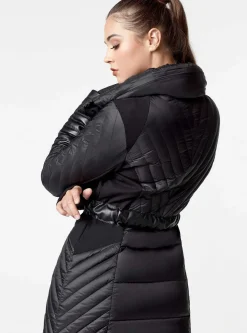 Cheap Motion Panel Down Filled Maxi Coat Women Puffers & Coats