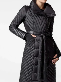 Cheap Motion Panel Down Filled Maxi Coat Women Puffers & Coats