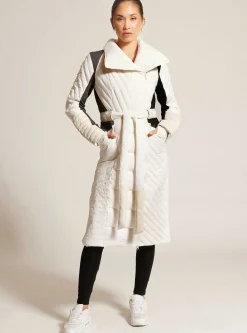 Best Motion Panel Down Filled Maxi Coat Women Puffers & Coats