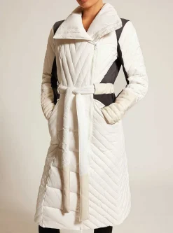 Best Motion Panel Down Filled Maxi Coat Women Puffers & Coats
