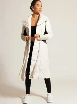 Best Motion Panel Down Filled Maxi Coat Women Puffers & Coats