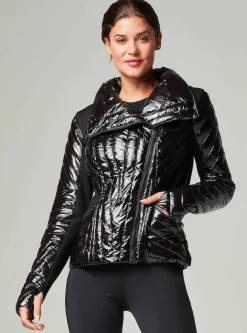 Discount Motion Panel Puffer Shiny - Down Filled Women Puffers & Coats