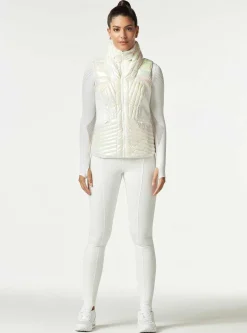 Fashion Motion Panel Vest Women Puffers & Coats