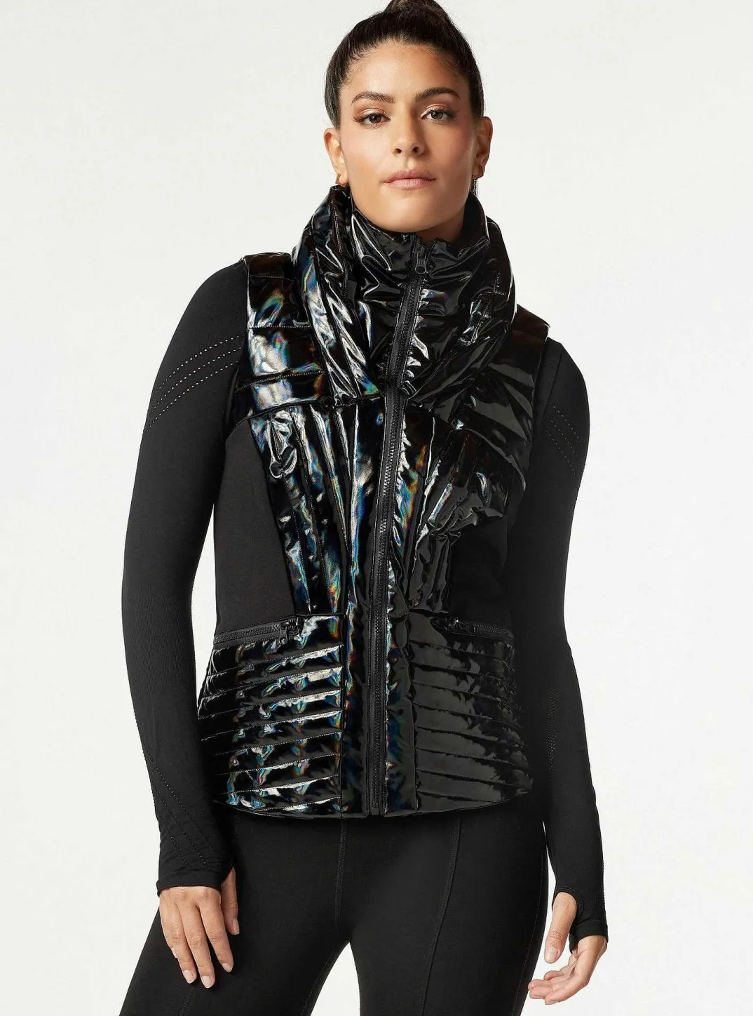 Cheap Motion Panel Vest Women Puffers & Coats