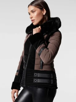 Hot Moto Puffer Jacket - Down Filled Women Puffers & Coats
