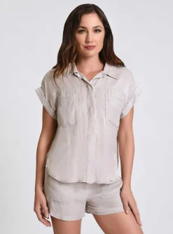 Sale Phoenix Tencel Camp Shirt Women Cranberry
