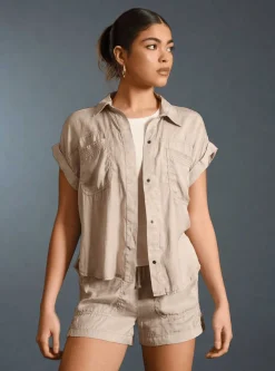 Outlet Phoenix Tencel Camp Shirt Women Tops