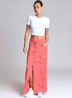 Online Phoenix Tencel Cargo Skirt Women Chambray Blue