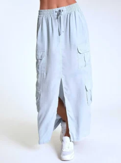 Online Phoenix Tencel Cargo Skirt Women Chambray Blue