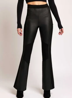 New Ponte Leather Bootcut Women Bottoms