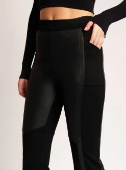 New Ponte Leather Bootcut Women Bottoms