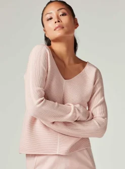 Shop Portola V Neck Sweater Women Peach