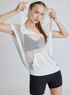 New Pullover Sleeveless Hoodie Women Tops