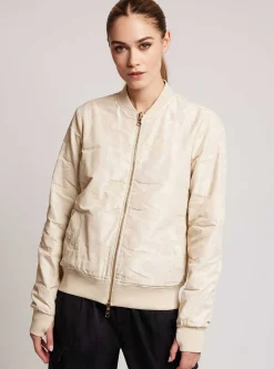 Sale Reversible Camo Bomber Gold Trims Women Jackets & Anoraks