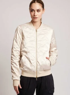 Sale Reversible Camo Bomber Gold Trims Women Jackets & Anoraks