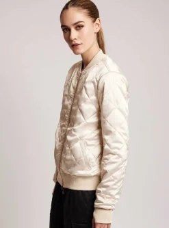 Sale Reversible Camo Bomber Gold Trims Women Jackets & Anoraks