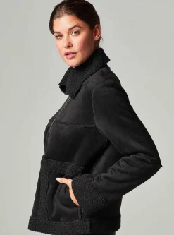 Outlet Sherpa Zip Up Moto Women Motos
