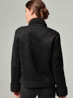 Outlet Sherpa Zip Up Moto Women Motos