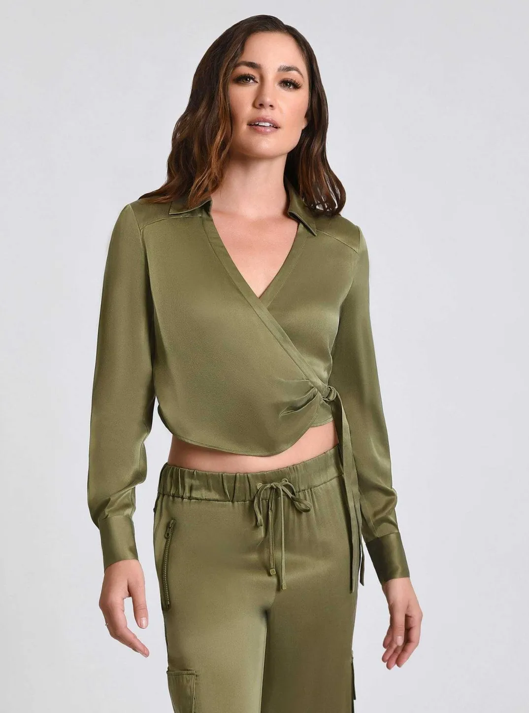 Best Silk Wrap Shirt Women Tops