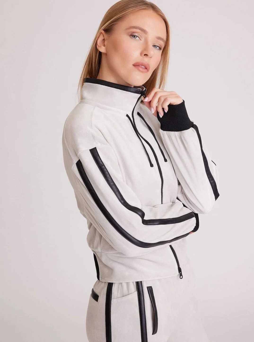 Outlet Sporty Velour Jacket Women Activewear
