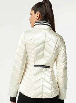 Online Super Hero Puffer Down Filled Jacket With Reflective Trim Women Puffers & Coats
