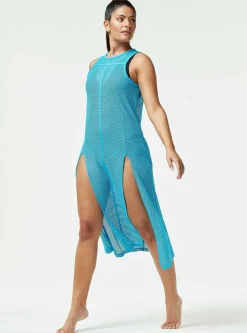 Best Taiyo Mesh Tunic - Aqua Women Tops