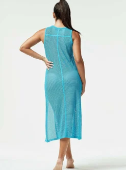 Best Taiyo Mesh Tunic - Aqua Women Tops