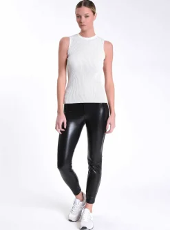 Outlet Two Tone Rib Tank Women Naval Blue