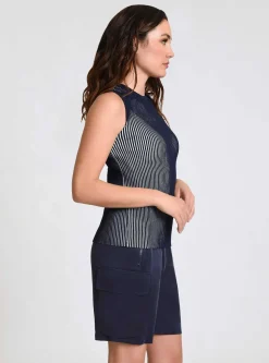 Cheap Two Tone Rib Tank Women Olive