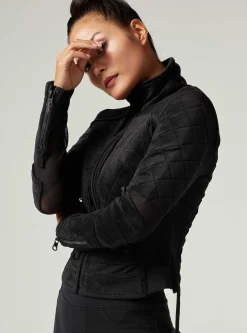 Outlet Velour Moto Jacket Women Motos