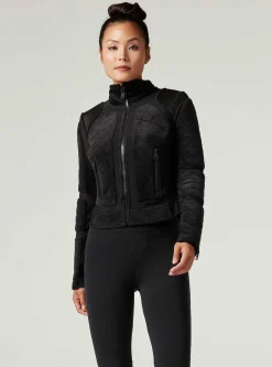 Outlet Velour Moto Jacket Women Motos