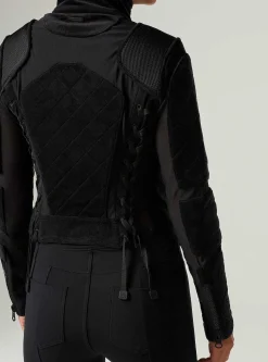 Outlet Velour Moto Jacket Women Motos
