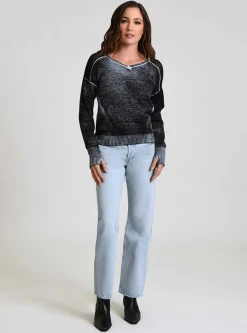 Cheap V-Neck Huntress Sweater Women Naval Blue