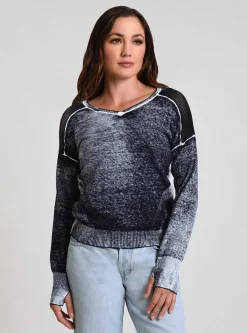 Cheap V-Neck Huntress Sweater Women Naval Blue