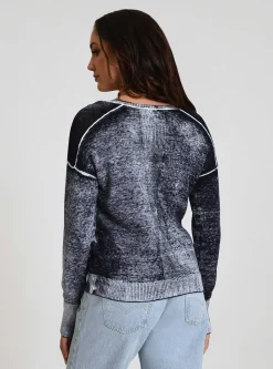 Cheap V-Neck Huntress Sweater Women Naval Blue
