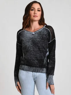 Cheap V-Neck Huntress Sweater Women Naval Blue