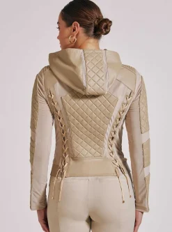 Online Voyage Hooded Moto With Gold Trims Women Motos
