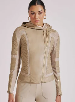 Online Voyage Hooded Moto With Gold Trims Women Motos