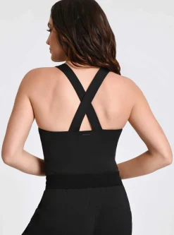 Store Zip Front Bodysuit Women Tops