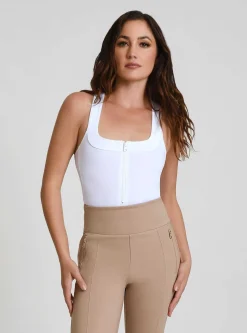 Store Zip Front Bodysuit Women Tops